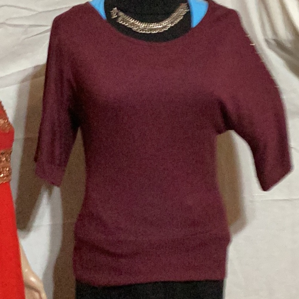Cato Deep Burgundy Crew Neck Sweater